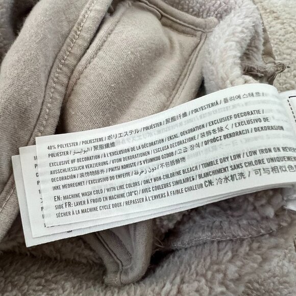 Abercrombie & Fitch Sherpa Fleece Half Snap Pullover Jacket Top S - Picture 10 of 10